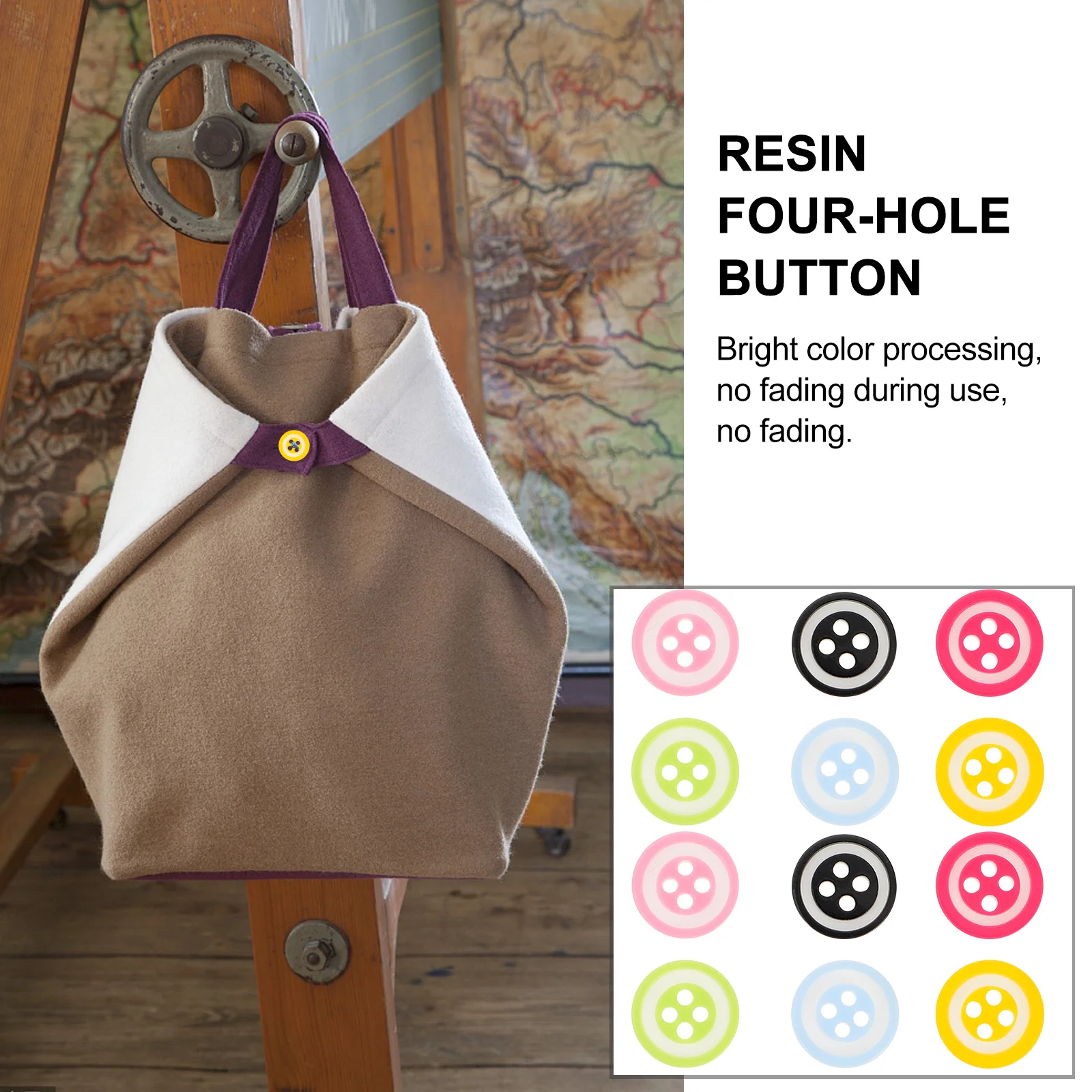 

150pcs Color Edge Buttons Candy Resin Four Hole Sewing Button For Clothing Craft Hats Bags Kids Wear Replacement Handicraft Tool