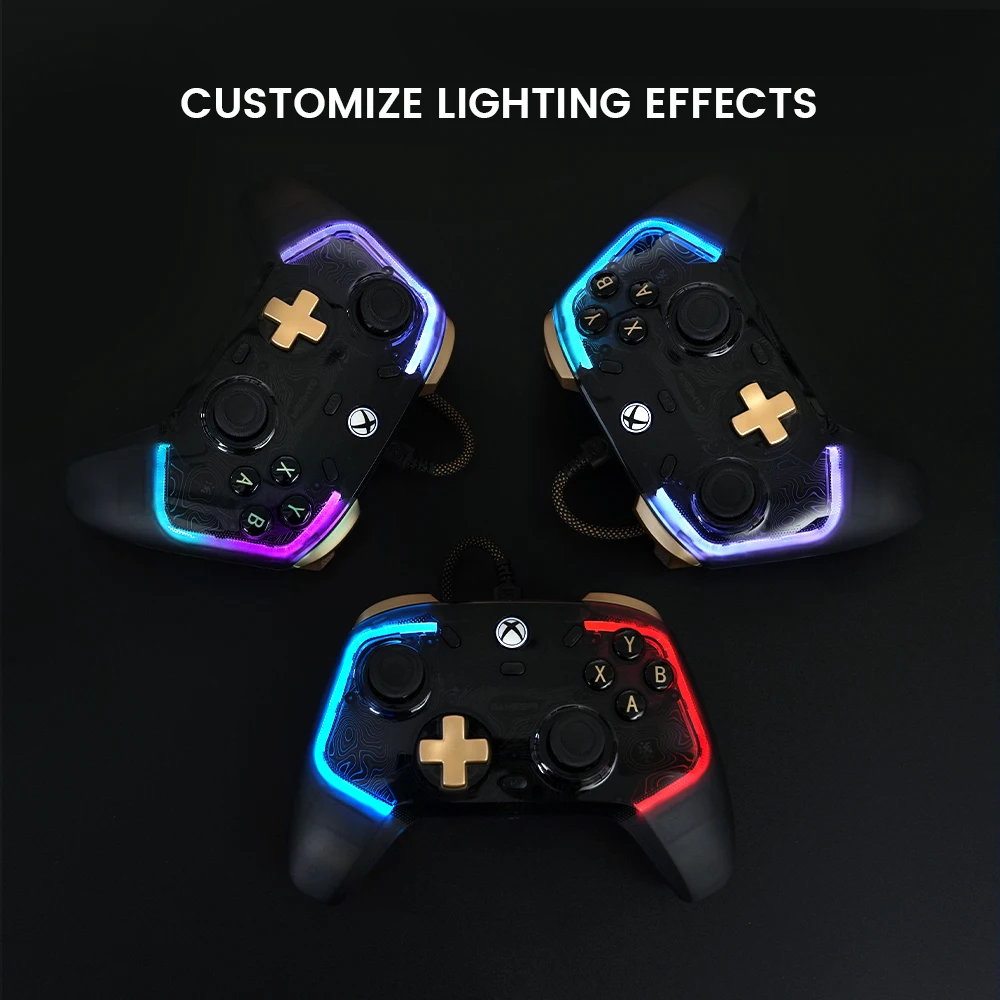 Gamesir Kaleid Flux RGB Lighting Gamepad لوحدة تحكم Xbox Series S X One PC Classic Hall Effect Trigger Joystick Custom