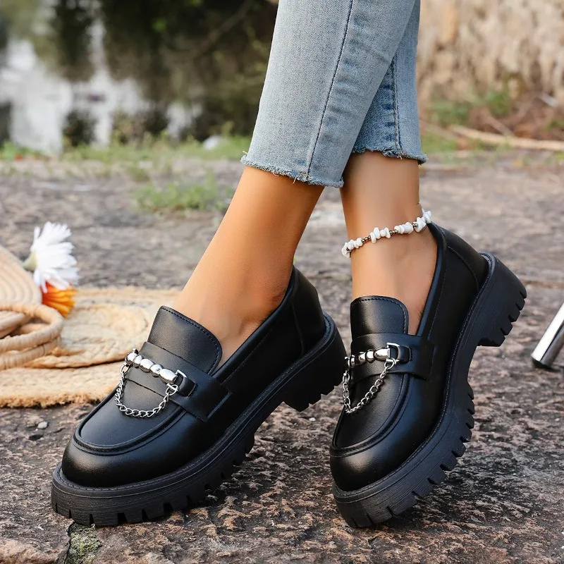 

2025 Women's Loafers Spring Platform Marie Jane Shoes Women Fashion Japanese JK Uniform Lolita Shoes Women Zapatillas De Deporte