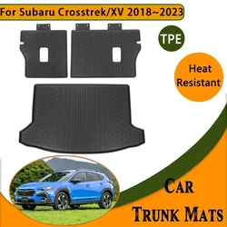 Car Trunk Mats For Subaru Crosstrek XV GT 2018-2023 Waterproof Trunk Carpets Storage Pads Cargo Liners Auto Interior Accessories