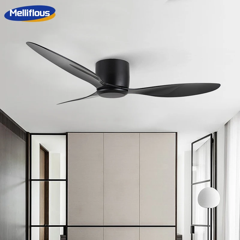 

MELLIFLOUS Modern Ceiling Electric Fan 3 Fan Blades Tricolor Bedroom/Living Room/Courtyard Variable Fre Ceiling Fan No Light