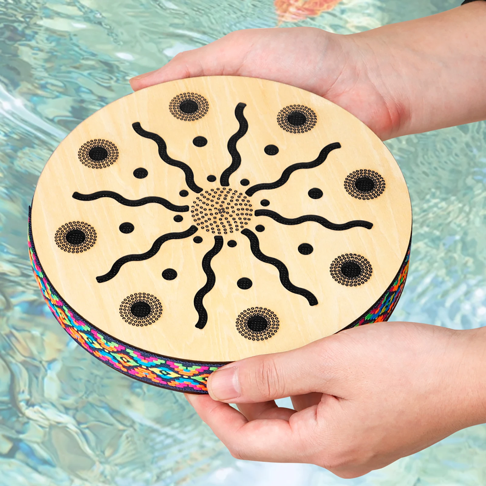 8 Zoll Stream Drum Sun Pattern Klang therapie Instrument imitiert Stream Water Sound Drum Orff Kind Erleuchtung Instrument