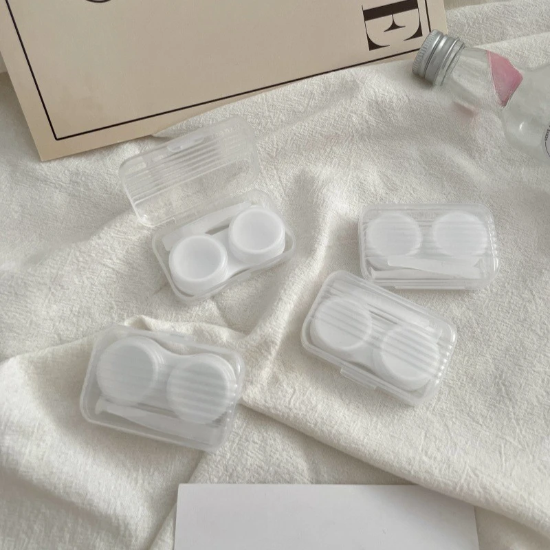 1pcs Simple Transparent Contact Lens Box Contact Lens Case Travel Portable Contact Lenses Case