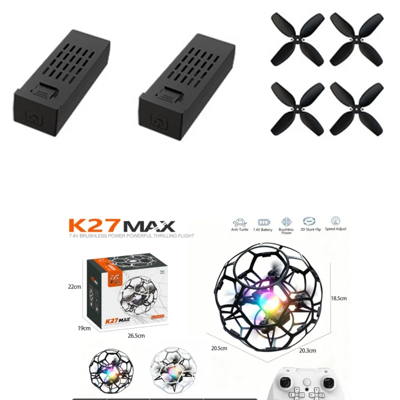 K27 MAX Battery K27MAX Drone Original Accessories 7.4V 1200Mah Propeller For K27 MAX Drone Spare Parts K27 MAX Battery Blades