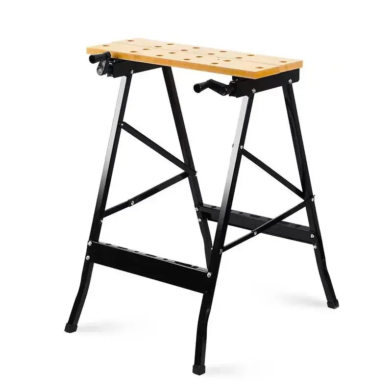 Multi-Functional Fold & Flip Wood working Workbench Station - Convertible Saw Table, Folding Worktop & Jobsite Sawhorse Platform