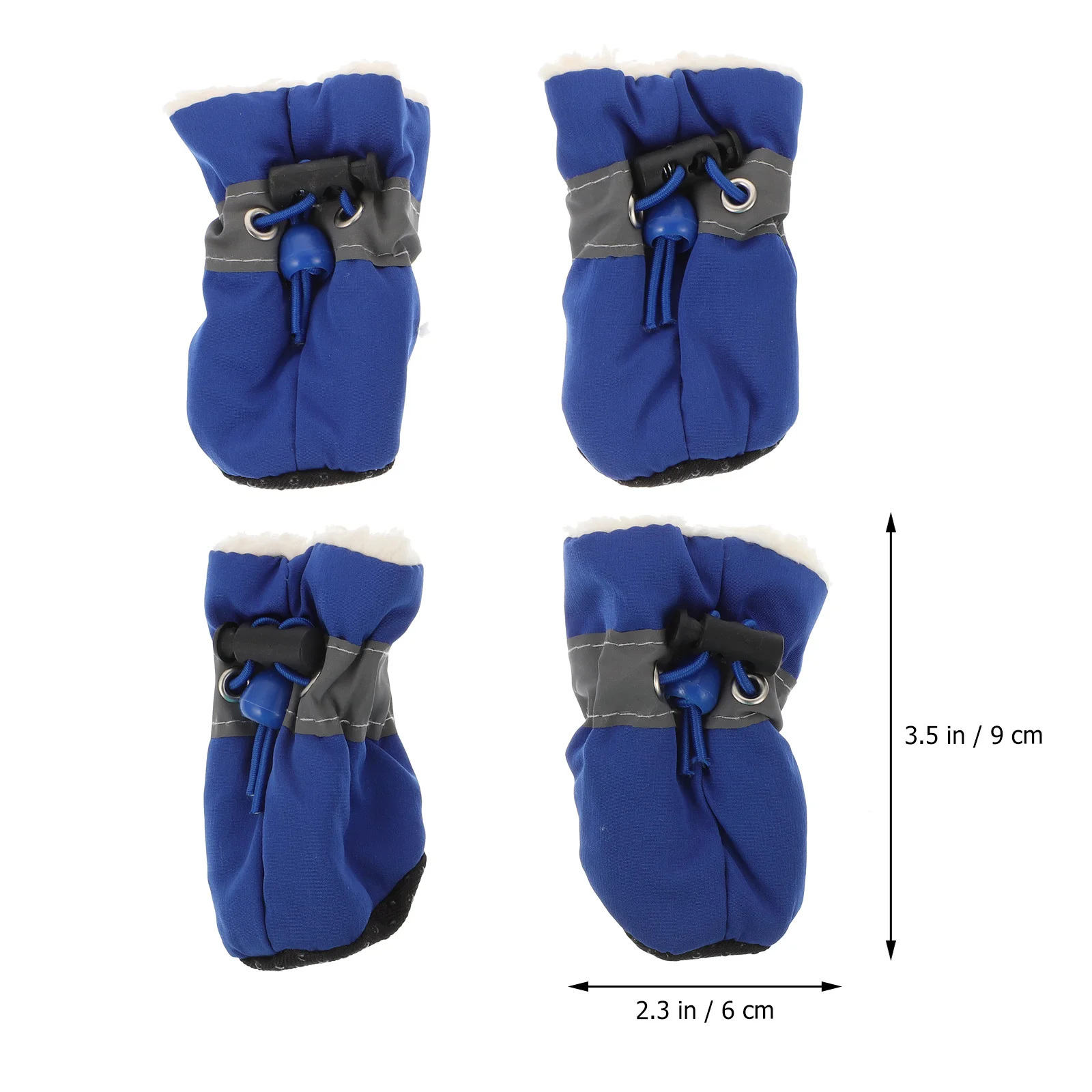

4Pcs Pet Shoes Warm Paw Protectors Self-Locking Buckle Anti-Skid Dog Cat Winter Outdoor Footwear Pet Winter Shoes