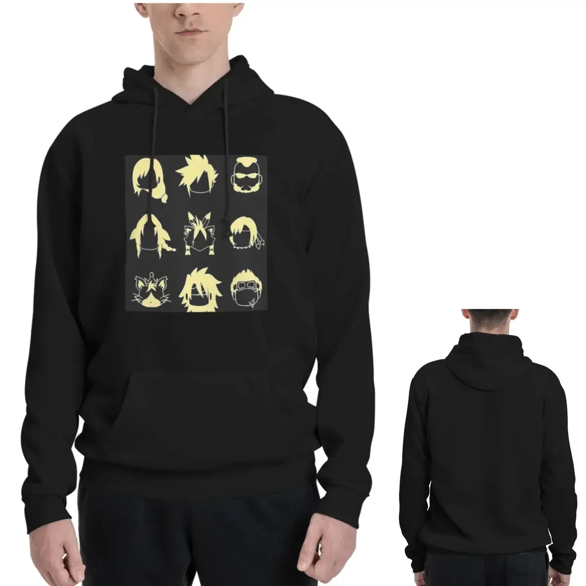 Final Fantasy 7 Whole Party Icons Character Hoodies Men's Women Pullover Sweatshirt Harajuku Long Sleeve Hooded Autumn Winter