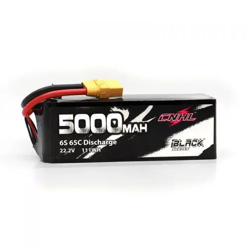 CNHL Black Series 5000mAh 22.2V 6S 65C Lipo Battery with XT90 Plug for Airplane Jet Edf Speedrun