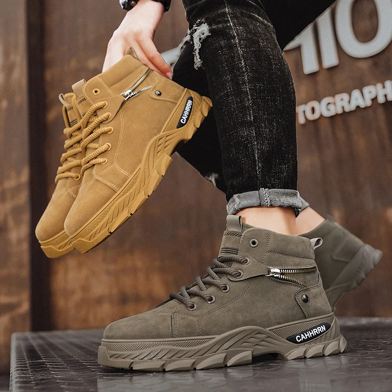 Männer Wüste Taktische Stiefel Funktioniert Stiefel Frühling Herbst Anti-slip Wasserdichte Männliche Turnschuhe Outdoor Reise Tragen-beständig Mann schuhe