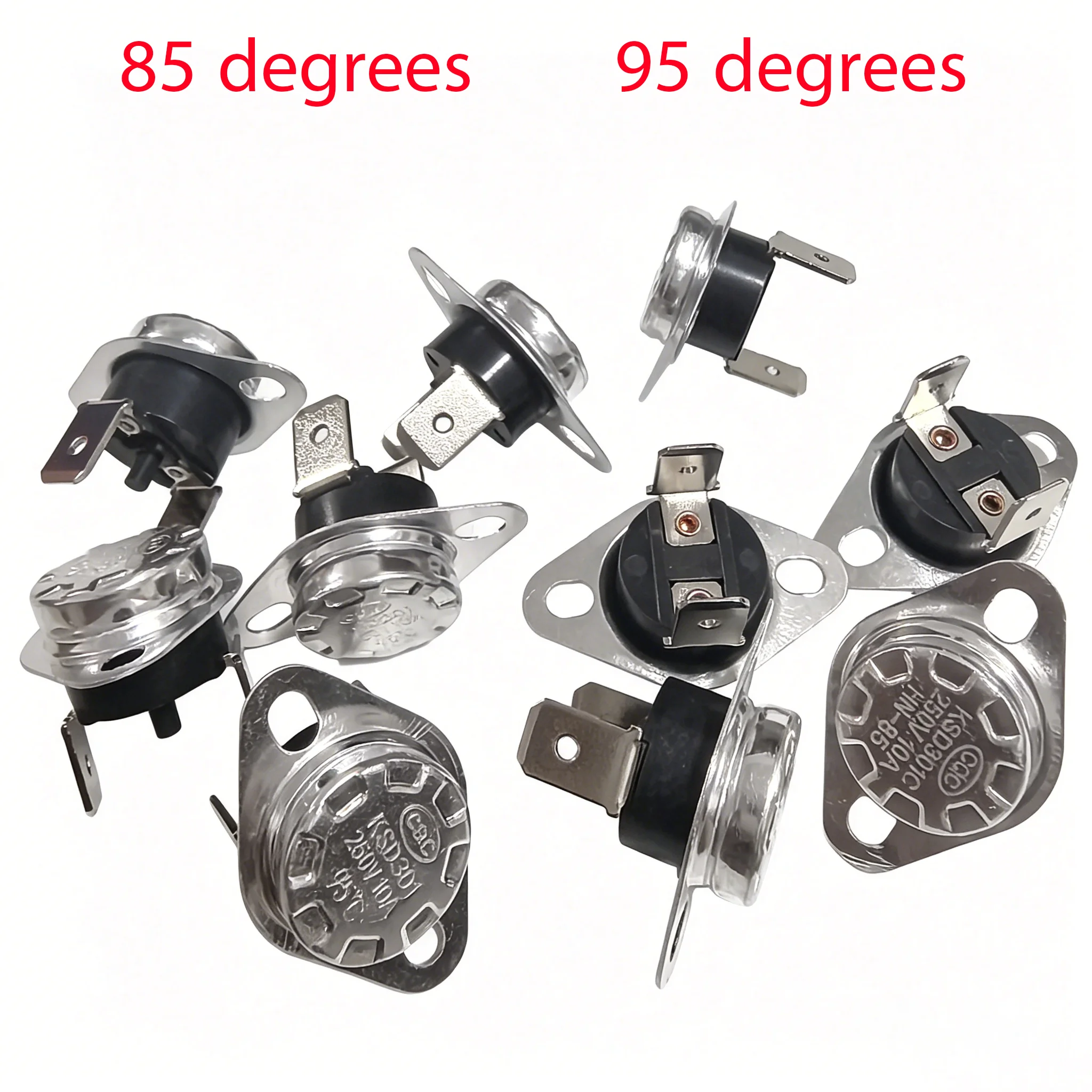 3PCS/6PCS KSD301 10A 250v 85 degrees 95 degrees water heater temperature control switch dispenser