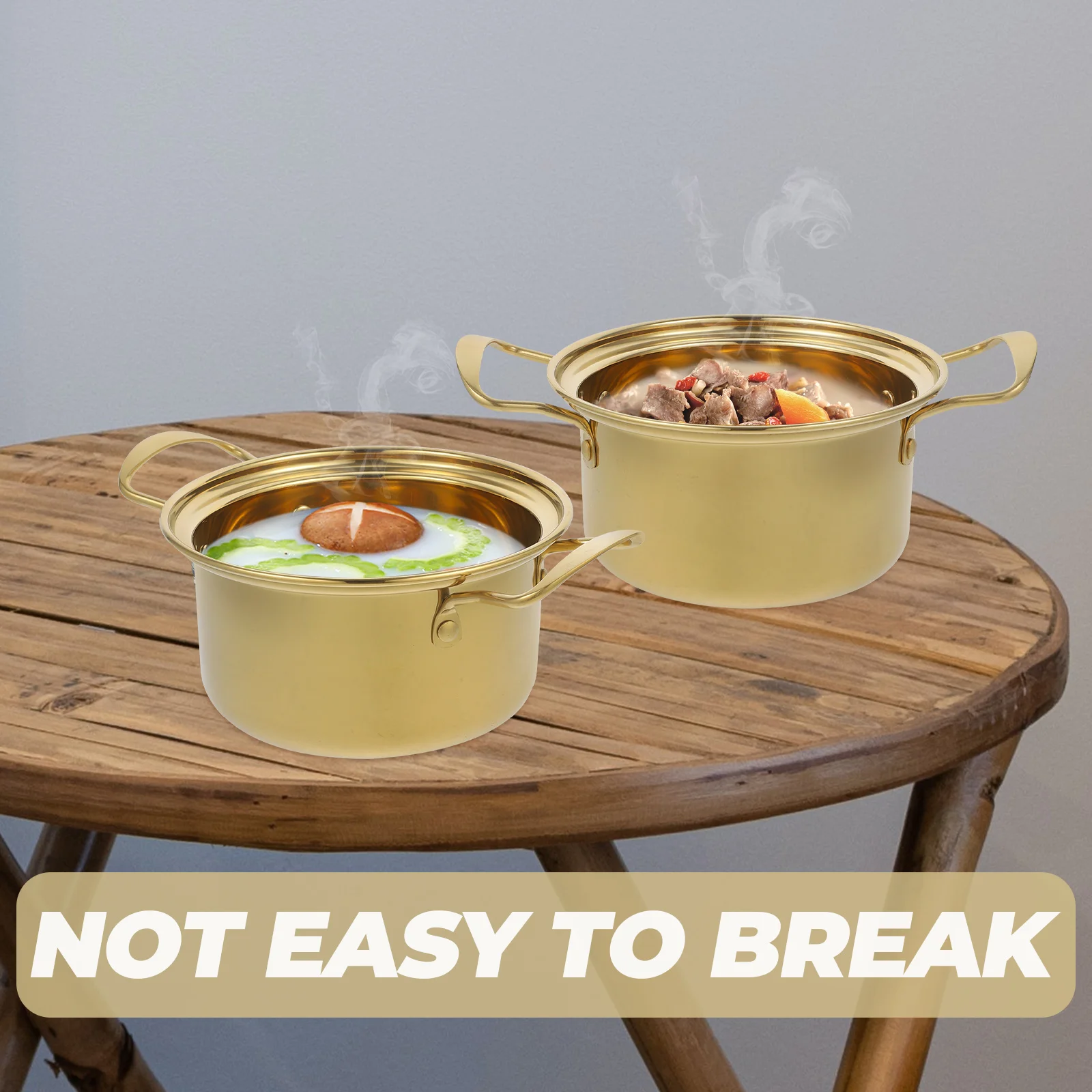 

1pc Person Hot Stainless Steel Soup Cooking For Noodles Milk Kitchen Cooking Pot Kitchen Ramen Stock Pot