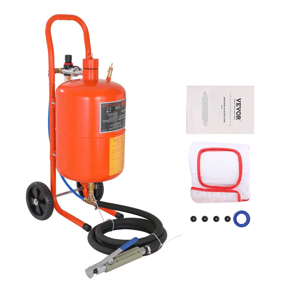 Portable 5 Gallon Sandblaster Kit for Rust Removal