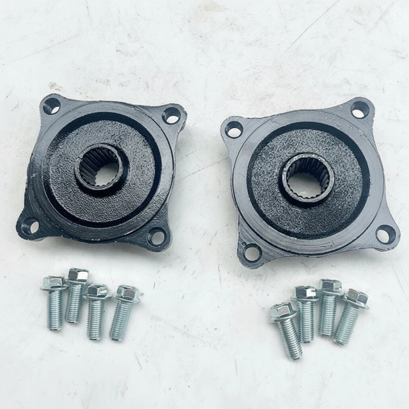 Rear Flange Adapter with Screws 23-Tooth Splined Hub Adapter M10 for Mechanics, ATV Repair, Go-Kart Building