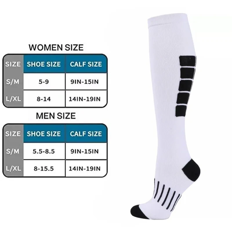 5/6/7 Double Compression Socks Men Women Marathon Football Hiking Sports Socks Medical Varicose Diabetes Pregnancy Elastic Socks