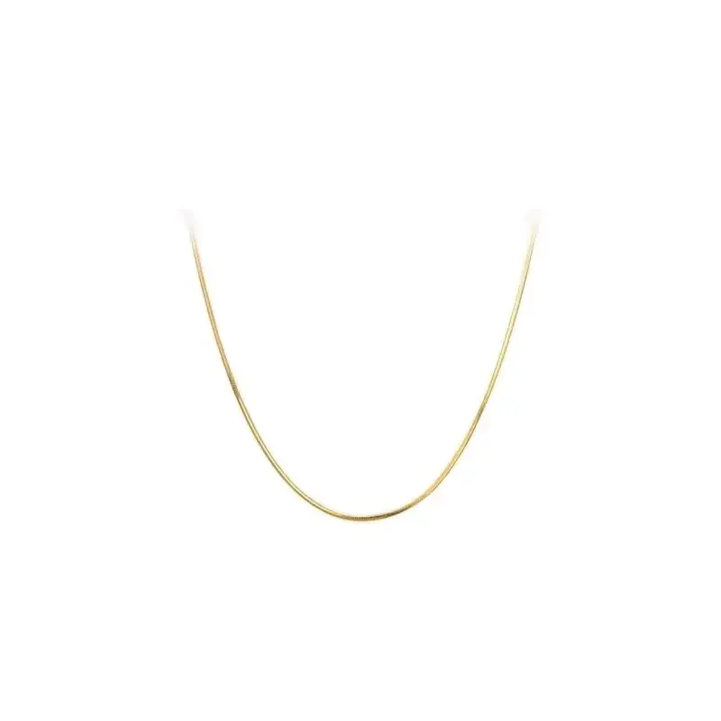 

DSHIJOJ 18-каратное желтое золото женское ожерелье-цепочка змея простой стиль регулируемый