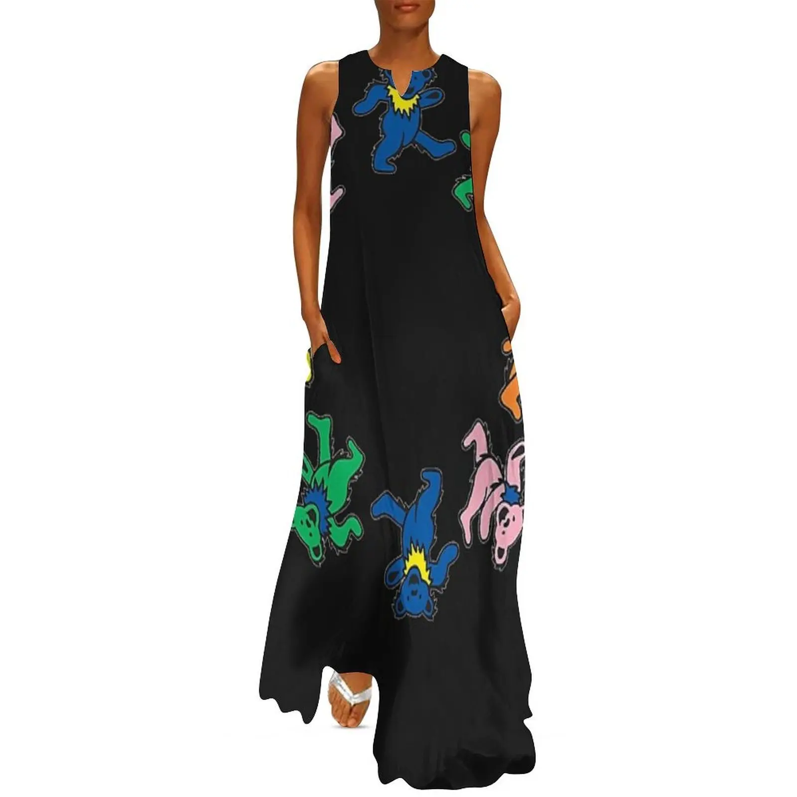

grand cercle d&x27;ours morts T-shirt classique Long Dress women's dresses luxury Party dresses for women