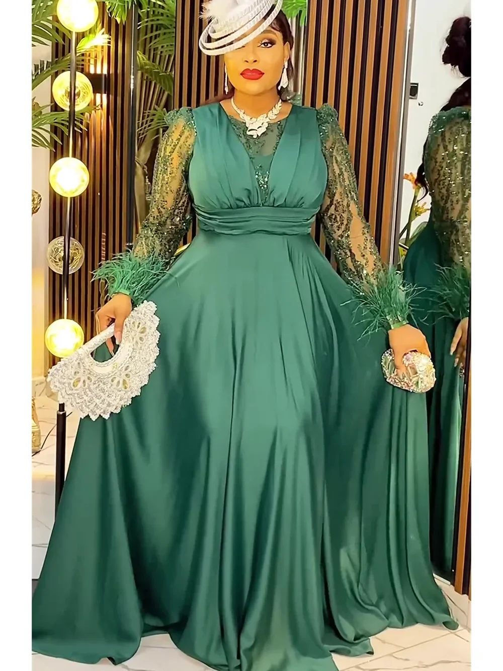 

Африканские платья для женщин, новинка 2023 года, модное вечернее платье больших размеров с блестками, длинное платье Dashiki Ankara, наряды, халат, африканская одежда