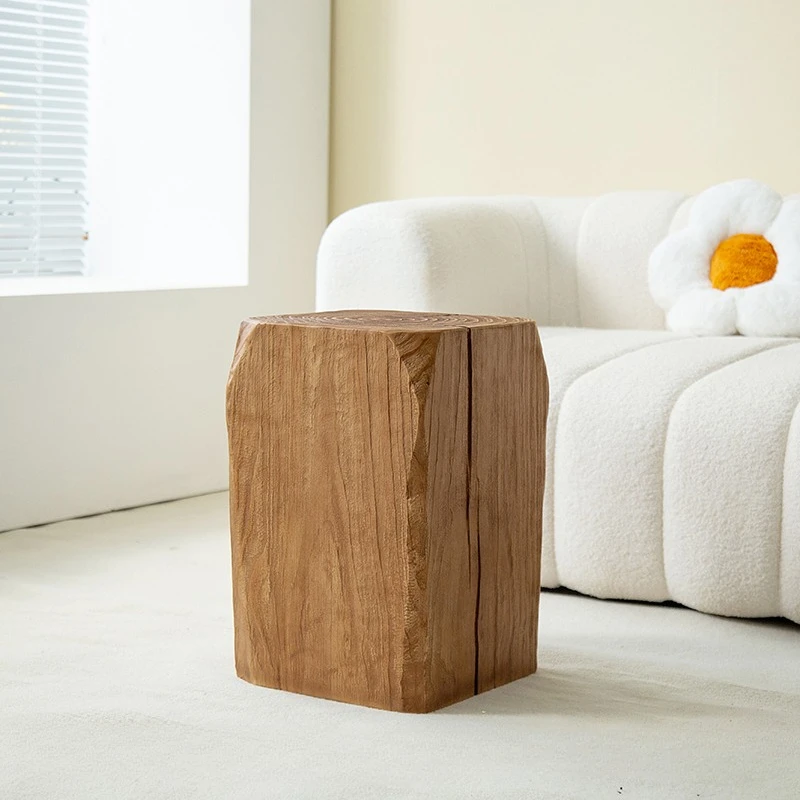 Solid wood pier, log stool, a few corners of the homestay, clothing store, medieval ornament, wooden pile root carving low