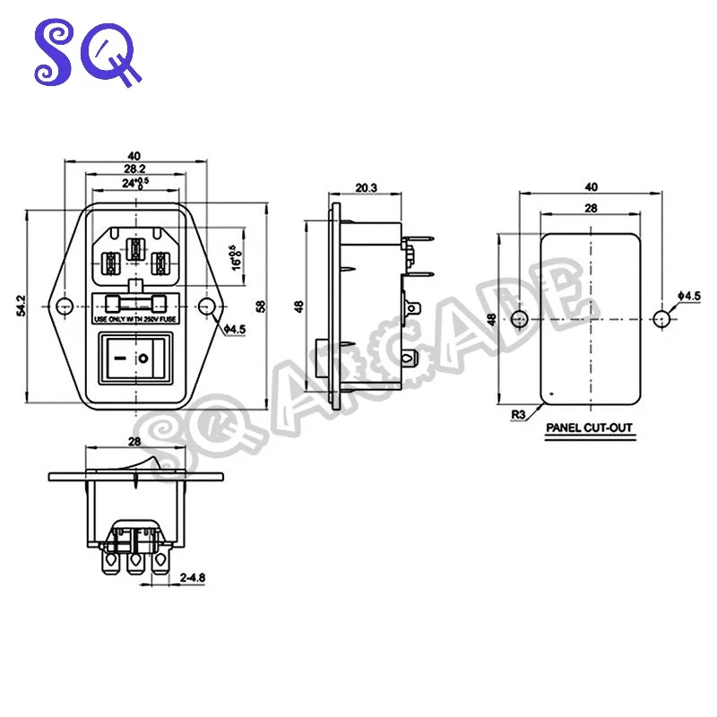 Arcade Kast Diy Kit Happ Drukknop Zwart Jamma Kabel Mexico Joystick Wy Voeding Voor Pandora Saga Doos Arcade machine