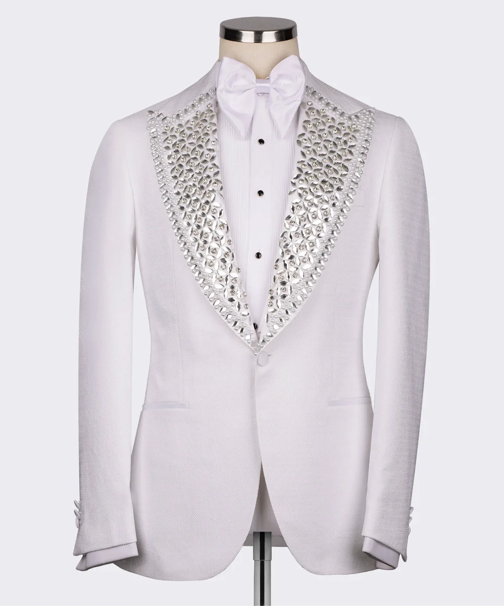 Men's Suit Exclusive Design Wedding Suit, , Party , Prom Men Tuxedo, Stone Embroidered Tuxedo