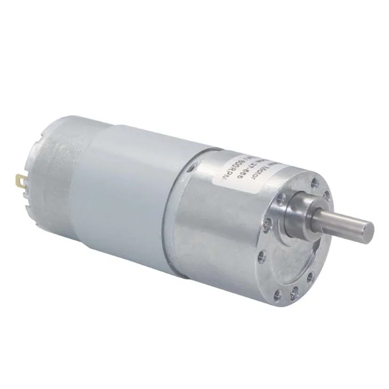 JGB37 555 DC 12V 24V Geared Motor Electric 7-960 RPM Low Speed High Torque Forward Backward Brushed Gearbox Gear Motor Redecer