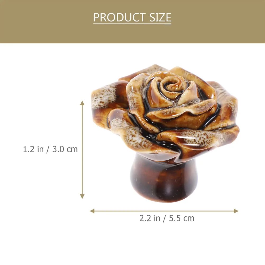 

4pcs Vintage Cabinet Handle Ceramic Zinc Alloy Drawer Knob Durable Household Cupboard Pulls Furniture Wardrobe Knob