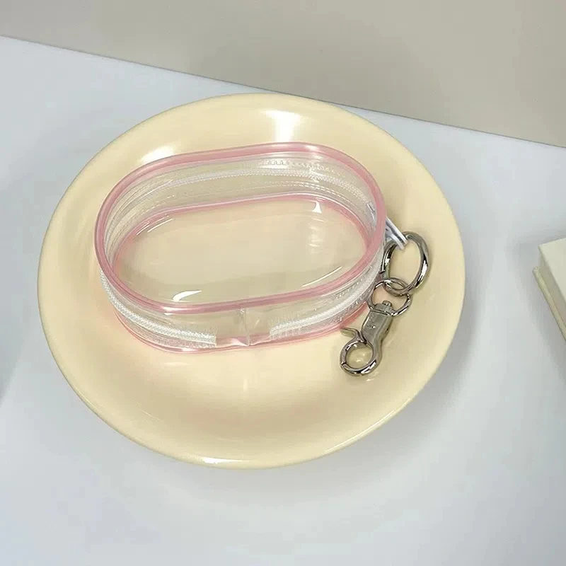 Single Portable Mini Transparent Charging Cable Storage Box Multi-function Zipper Earphone Box Travel Accessories Key Bag