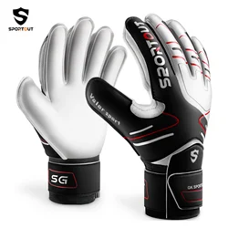 Sportout Youth&Adult Goalie Goalkeeper Gloves,Strong Grip for The Toughest Saves, with Fingerave& 4+3MM Latex