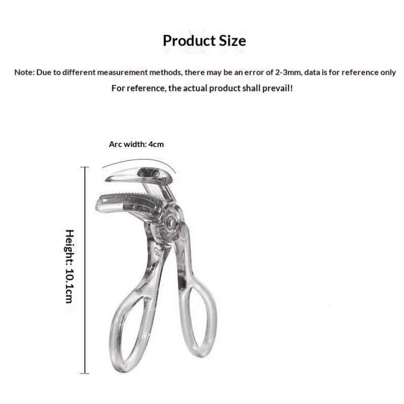 Transparent One-Clip Eyelash Curler Wide-Angle Partial Lash Curler 1Pc for Women Daily Eye Makeup Use