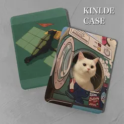 Custodia kindle cute cat pattern paperwhite5th 2014voyage custodia in pelle tpu 2022 11th 10th 9th generation Oasis 2 3 funda 2021