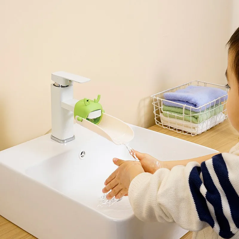 Children Bathroom Tap Faucet Extender Water-saving Cartoon Kids Baby Wash-hand Faucet Extension Bathroom Accessories