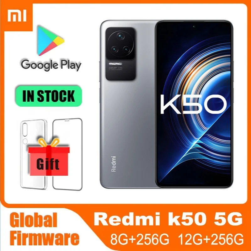 Original Xiaomi Redmi K50 5G Smartphone Global rom Dimensity 8100 Octa Core 5500mAh Battery 67W Fast Charging 48MP used phone