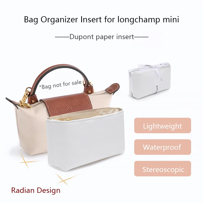 อุปกรณ์จัดระเบียบกระเป๋าสำหรับกระเป๋า Longchamp Mini Dupont อุปกรณ์จัดเก็บในกระเป๋า น้ำหนักเบา รองรับกระเป๋า กันน้ำ อุปกรณ์เสริมสำหรับกระเป๋า
