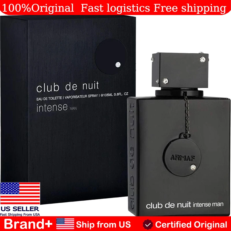 

ARMAF Club De Nuit Intense Man EDT Men New in Box Black 3.6 Fl Oz Long Lasting Fragrance Cologne Portable Arabian Women Perfume