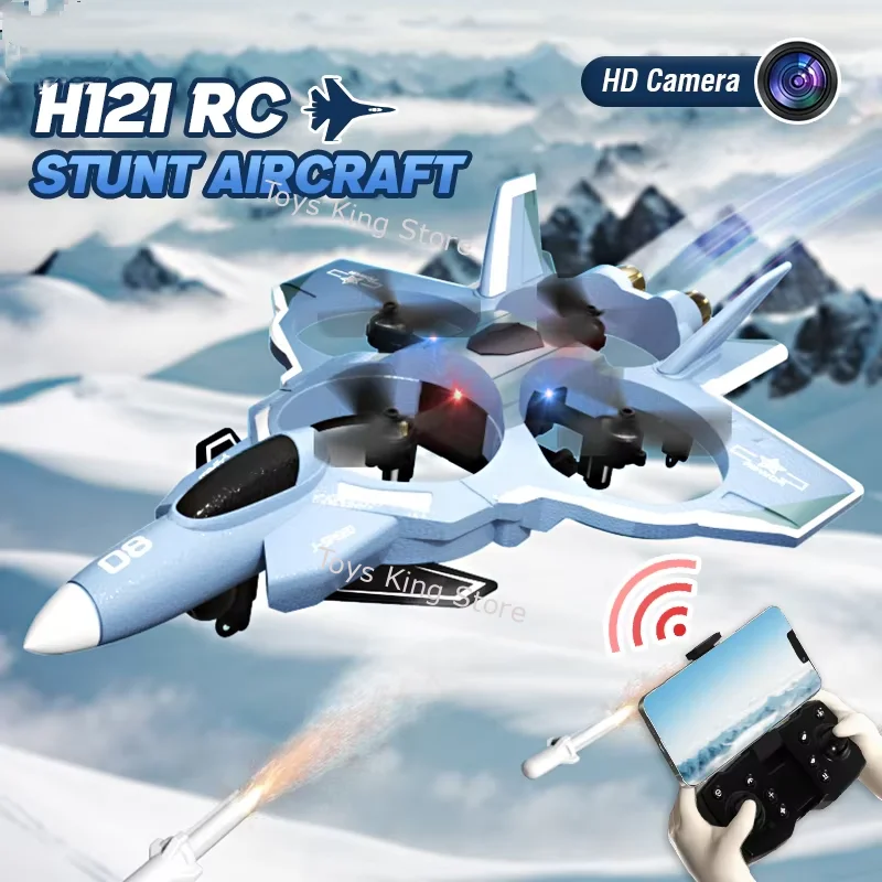 H121 rc espuma avião drone 2.4g 4ch 360 graus rolo rc avião asa rtf altura fixa modelo quadcopter crianças brinquedos meninos presentes