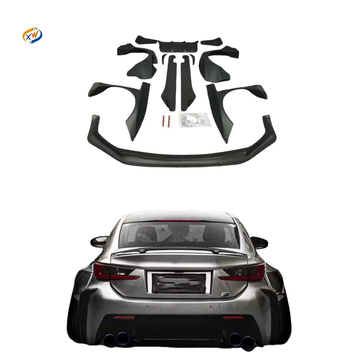 High-quality rocket rabbit-style wide-body kit for Lexus RCF upgrade aerodynamics auto parts