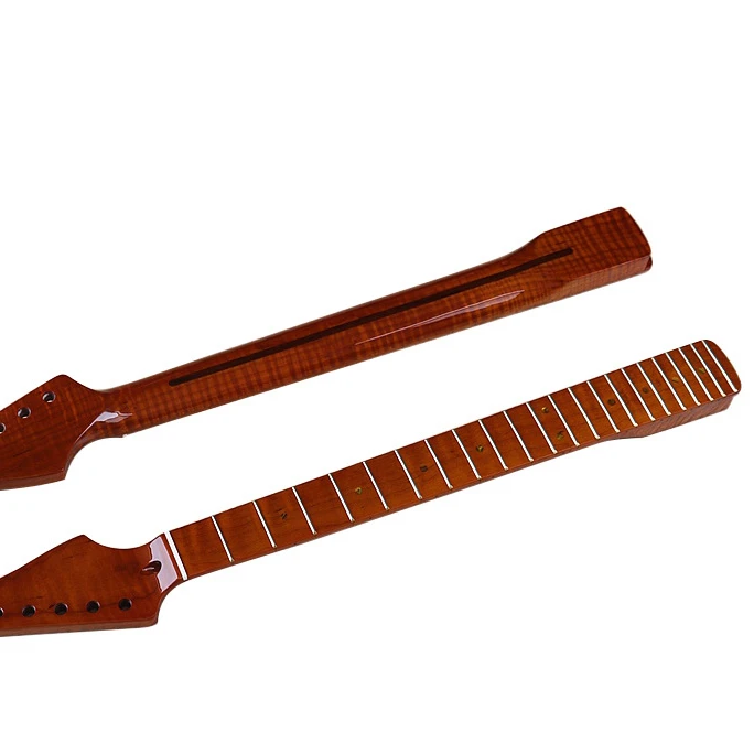 ST6 string 22 fret tiger pattern baked maple bright 5.6 wide guitar neck assembly DIY electric guitar accessories