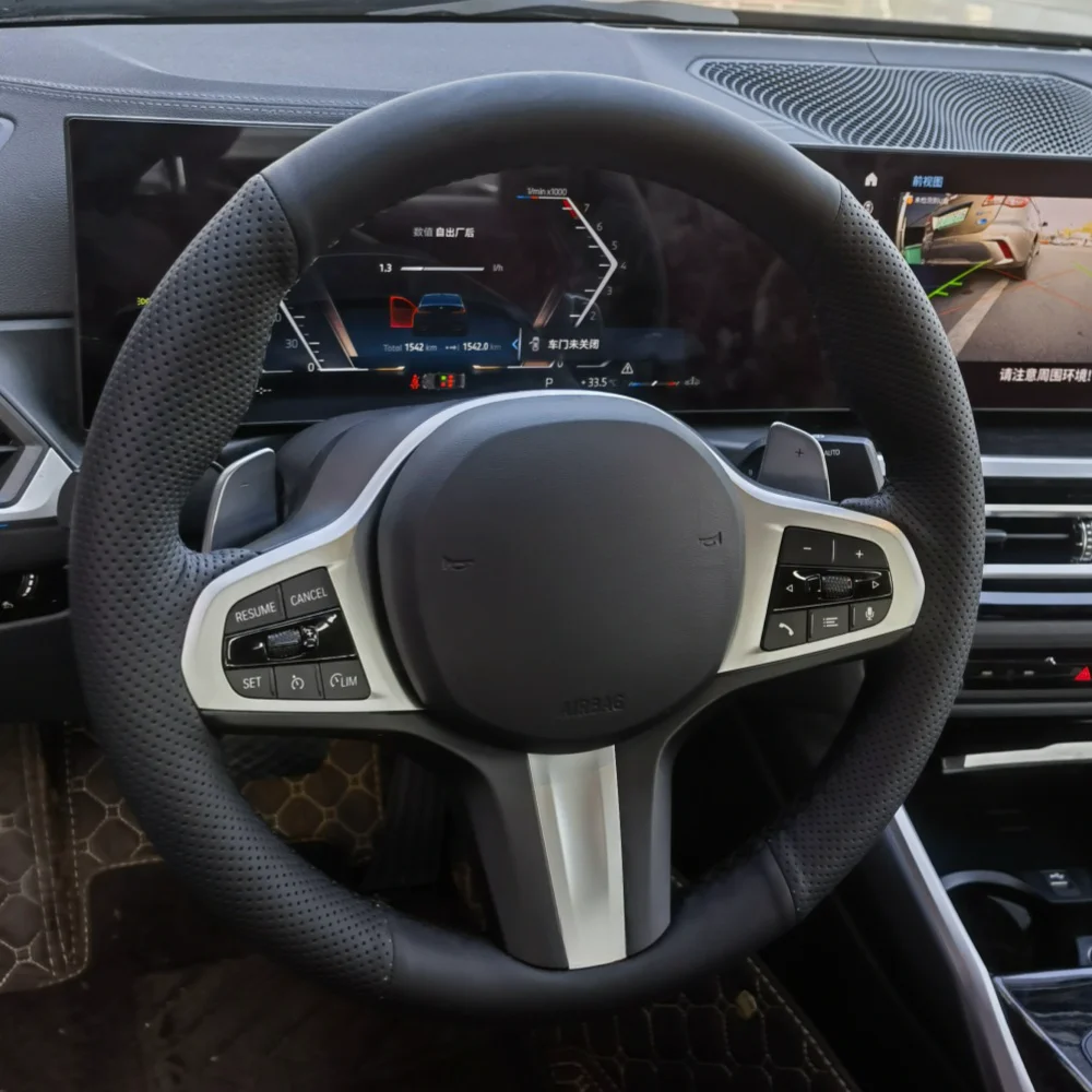 

Оплетка на руль автомобиля, противоскользящий чехол черного цвета для BMW M Sport G30 G31 G32 G20 G21 G14 G15 G16 X3 G01 X4 G02 X5 G05