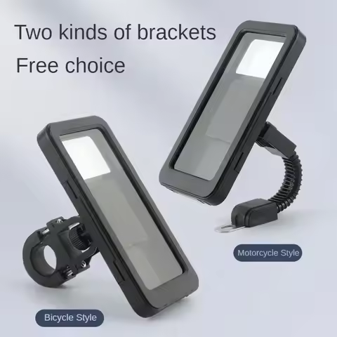 Waterproof Motorcycle Bike Mobile Phone Holder Support Universal Bicycle GPS 360&deg; Swivel Adjustable Motorcycle Cellphone Holder