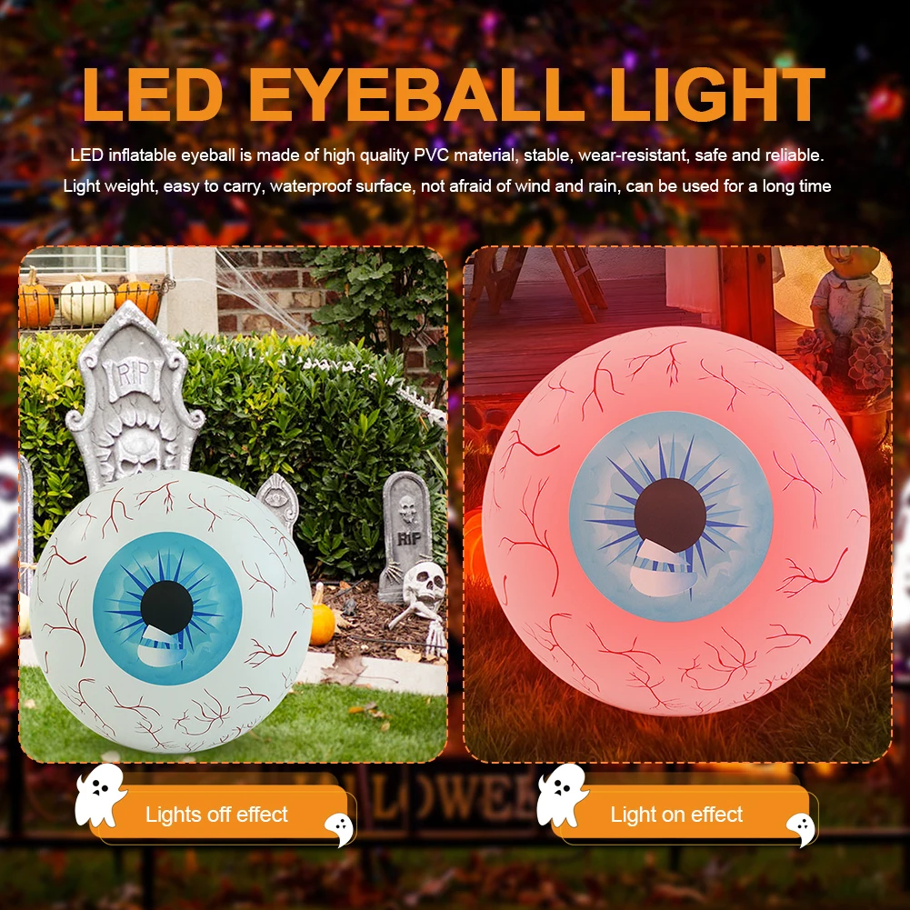 Halloween Eyeball Lights Inflatable LED Light with Remote Halloween String Light Waterproof for Indoor Outdoor Garden Yard Lawn