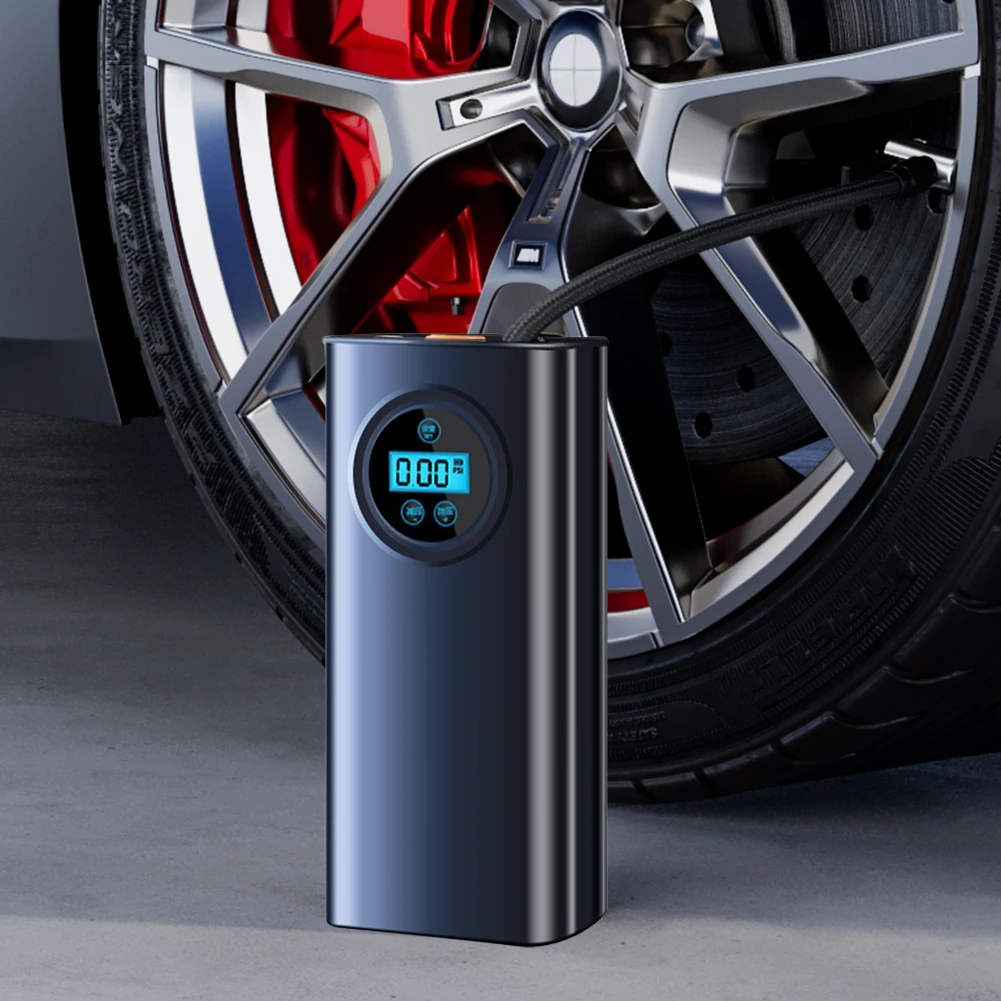 

Car Tyre Inflator Rechargeable Quick Inflating Electric Tire Pump with Digital Pressure Gauge 1500mAh for Motorbike Auto Bicycle