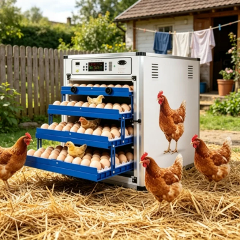 Automatic Solar Powered Egg Incubator & Hatching Machine for Chicken Duck Ostrich Goose & Emu Eggs 220V PVC Material