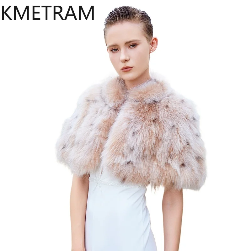 

100% Natural Fox Fur Jacket Woman Luxury Short Real Fur Shawl Coat 2025 High Quality Winter Coats Women Clothing шуба женская