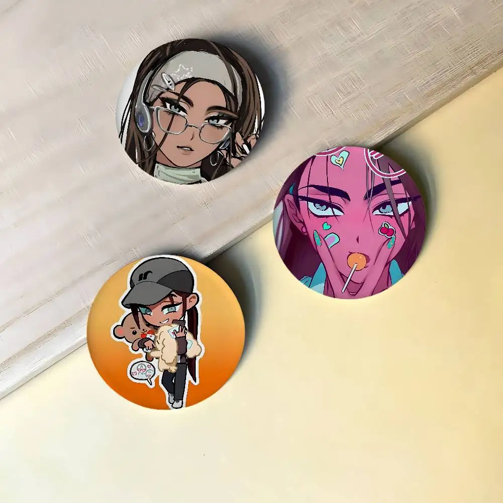Hot Anime Characters Hyuna Badges Peripheral Lapel Pins Tinplate Round Brooch For Shoulder Bag Accessories Souvenir Gifts