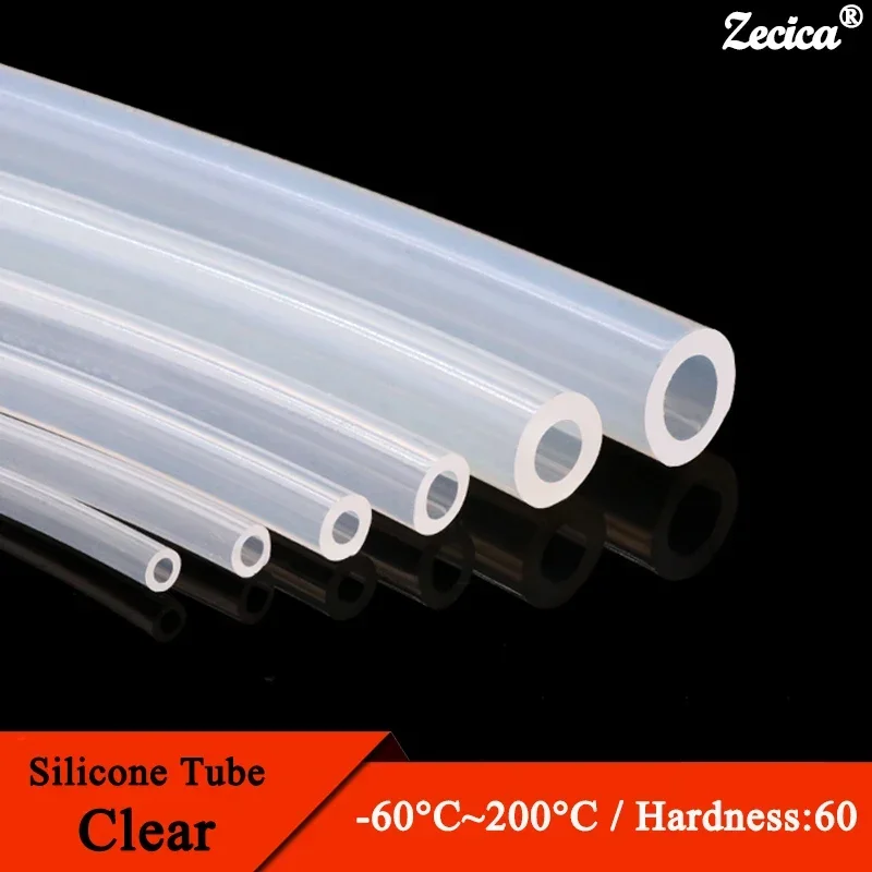 1M Food Grade Silicone Rubber Hose Transparent Flexible Silicone Tube Diameter 1 2 4 5 6 7 8 9 10 11 12 14 16 18 20 30 50mm Tube