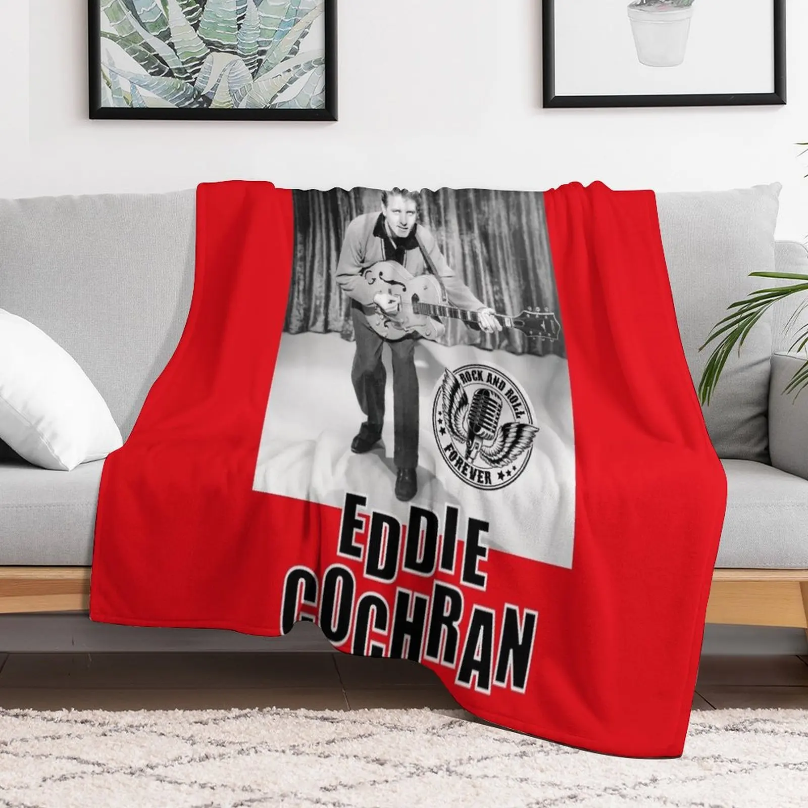 

Eddie Cochran Throw Blanket Heavy Luxury Throw Soft Plaid Blankets Thins warm for winter Blankets