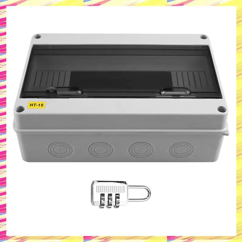 

ABJJ HT Series Junction Box 15WAY IP65 Waterproof Distribution Box Outdoor Plastic Electrical Withlock Forcircuit Breaker