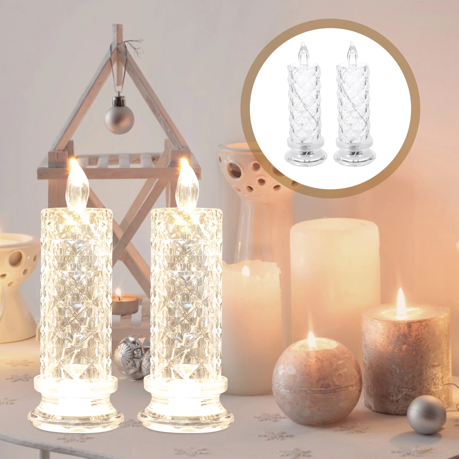 

4Pcs LED les PVC Material Bedroom Decor Romantic Night Lamp Warm Ambiance Valentine Wedding Party Flameless C les