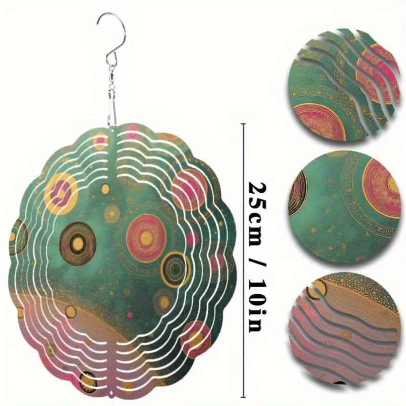 CIFBUY Wind Chimes Outdoor Garden Decor 360 Rotating Hook Hanging Wind Chime Gift Beautiful Functional Yard Ornament
