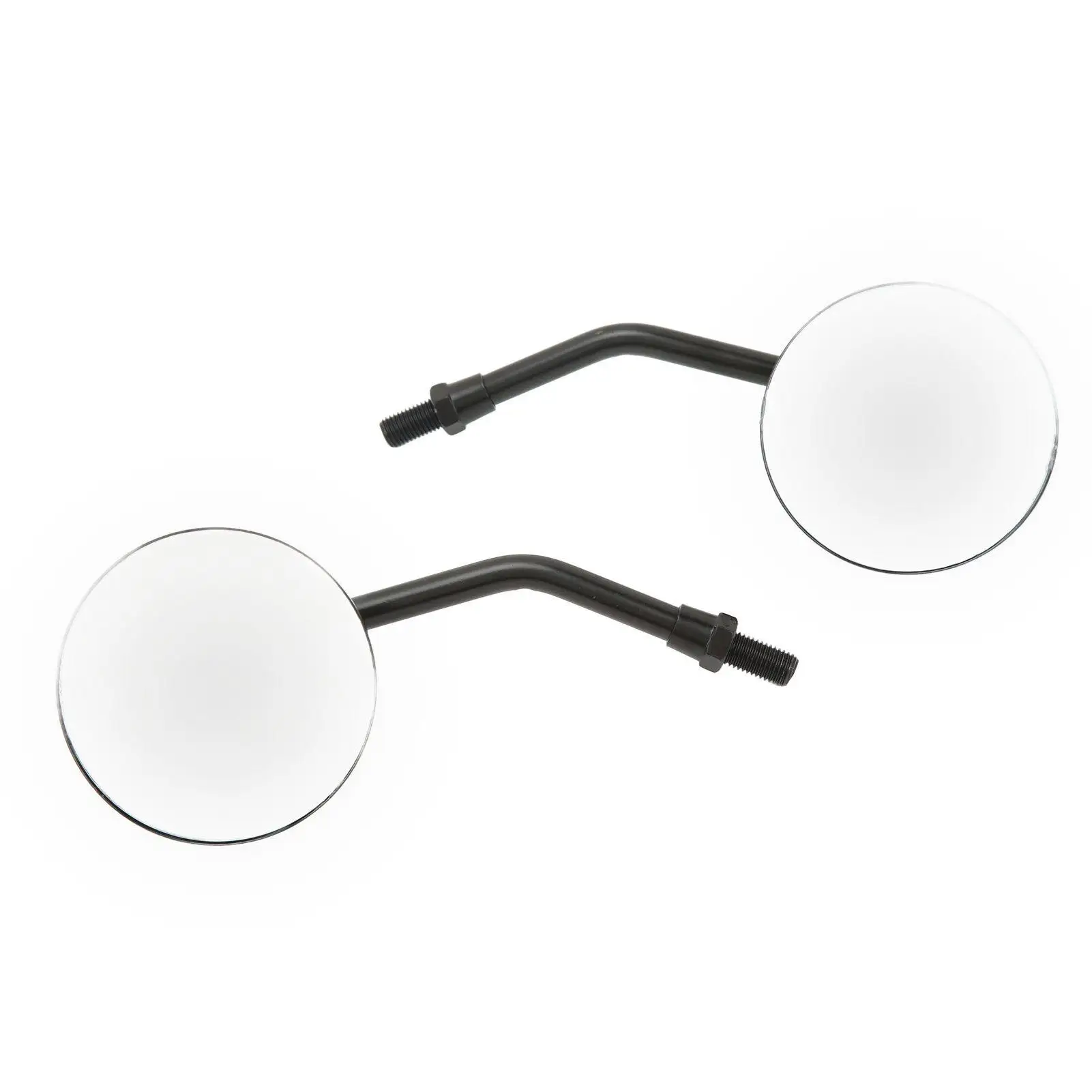 Motorcycle Handlebar Side Mirror Flexible Clear Vision Round Rear View Side Mirror for 38mm Bumper Motorbike